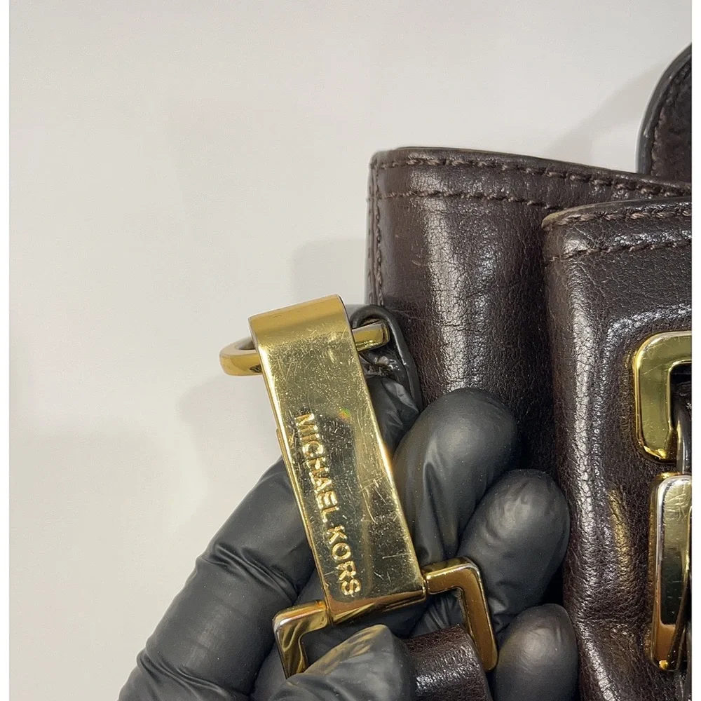 Pre-Loved Stunning Designer Michael Kors Collection Leather Satchel Purse Bag - Picture 9 of 9